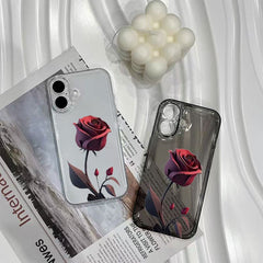 Dark Romance Rose Phone Case | Premium Shockproof Gothic Floral Protective Cover for Girls & Women - Multiple Models Available