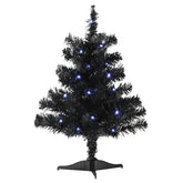 18" Mini Black Tree Pre-lit