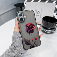 Dark Romance Rose Phone Case | Premium Shockproof Gothic Floral Protective Cover for Girls & Women - Multiple Models Available