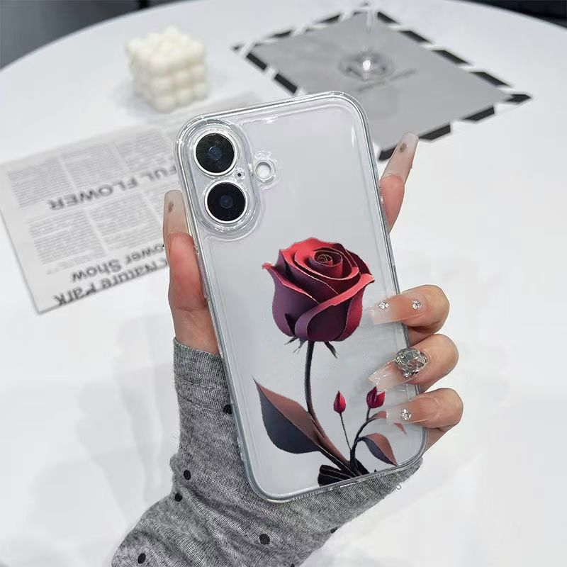 Dark Romance Rose Phone Case | Premium Shockproof Gothic Floral Protective Cover for Girls & Women - Multiple Models Available