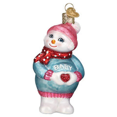 Expectant Snowlady Ornament