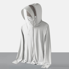 Women's UPF 50+ Sun Protection Jacket | Lightweight Full-Cover Cooling Sun Hoodie with Face Mask & Brim