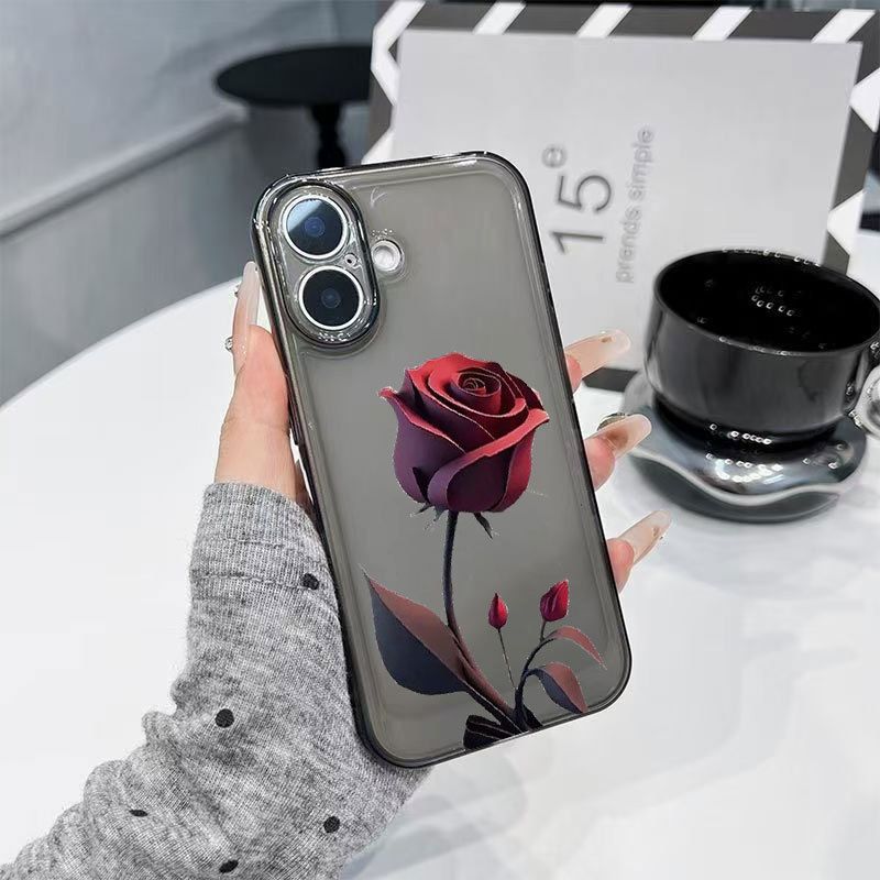 Dark Romance Rose Phone Case | Premium Shockproof Gothic Floral Protective Cover for Girls & Women - Multiple Models Available