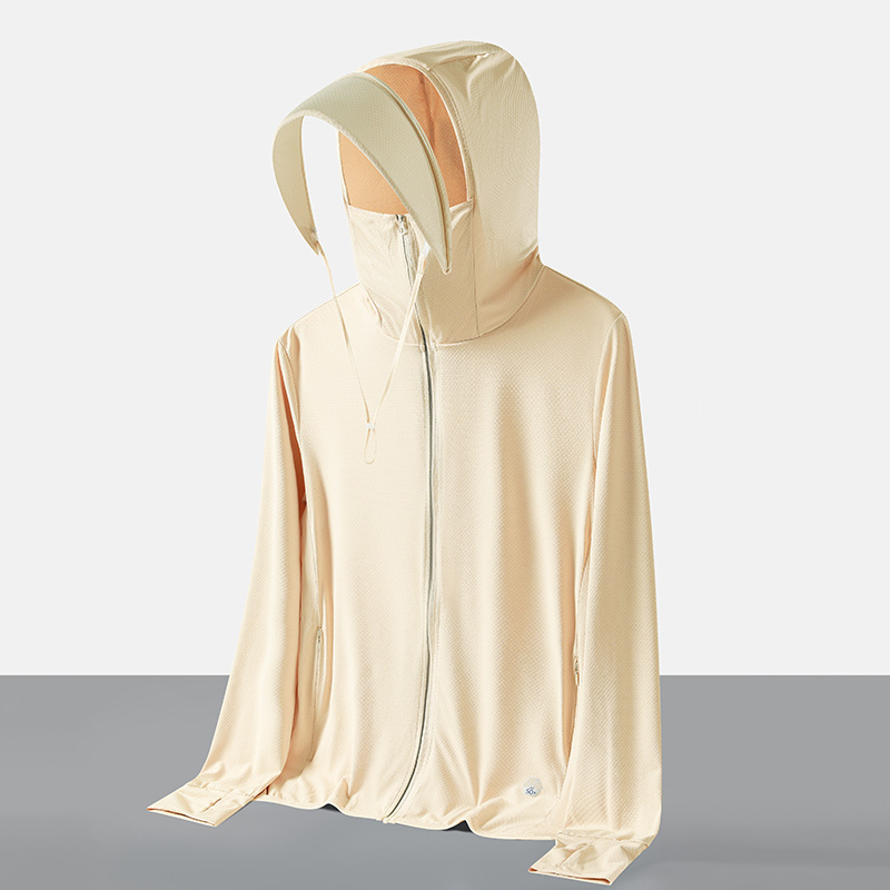Women's UPF 50+ Sun Protection Jacket | Lightweight Full-Cover Cooling Sun Hoodie with Face Mask & Brim
