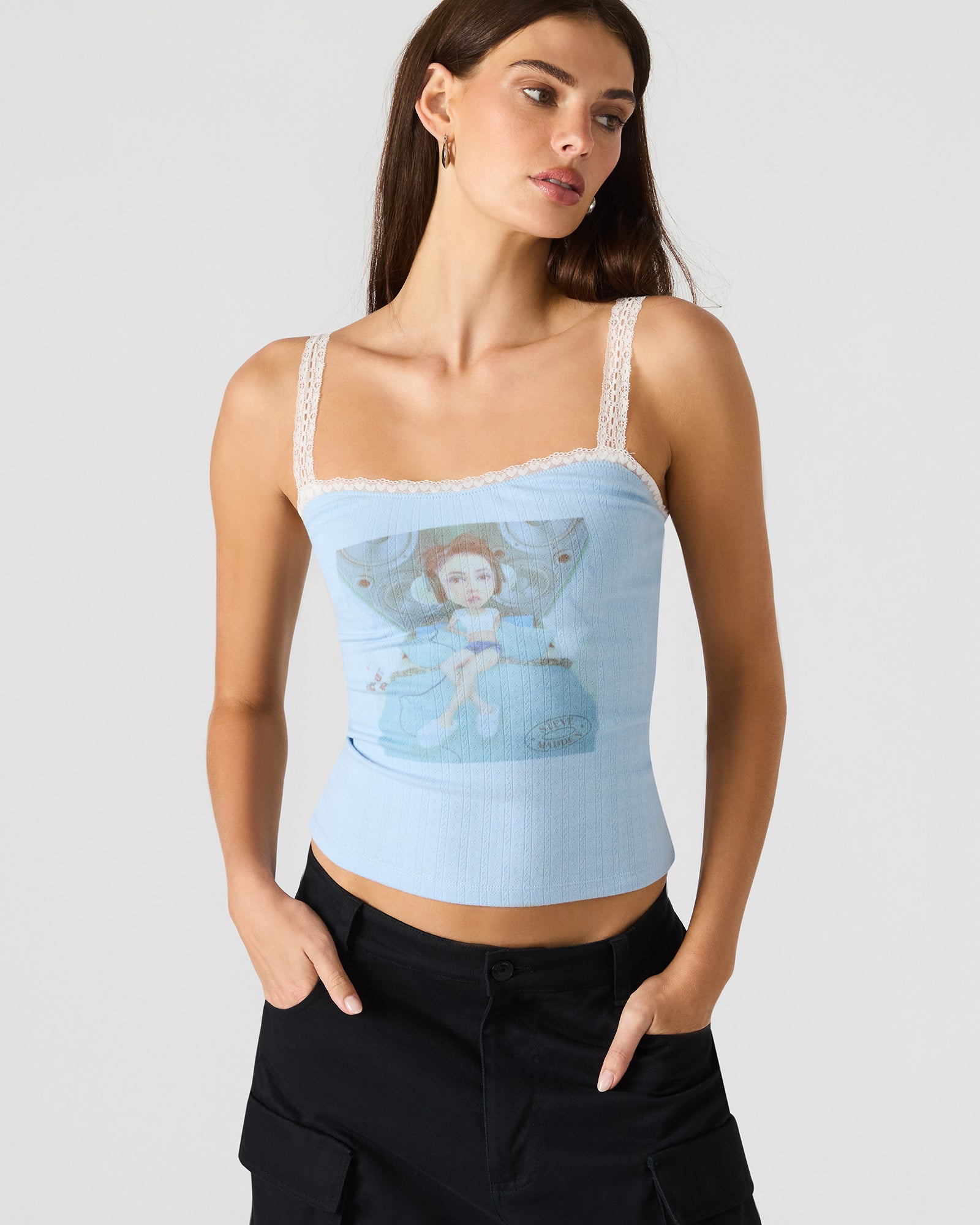 LOVE GOLDIE TANK SURF BLUE