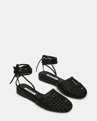 FLUTTER BLACK LEATHER
