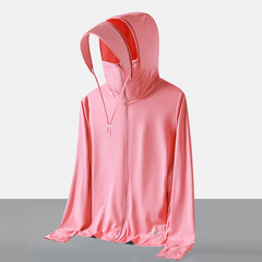 Women's UPF 50+ Sun Protection Jacket | Lightweight Full-Cover Cooling Sun Hoodie with Face Mask & Brim