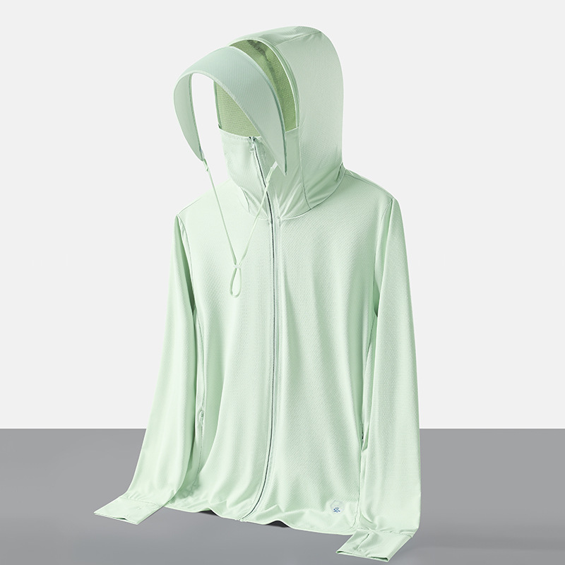 Women's UPF 50+ Sun Protection Jacket | Lightweight Full-Cover Cooling Sun Hoodie with Face Mask & Brim