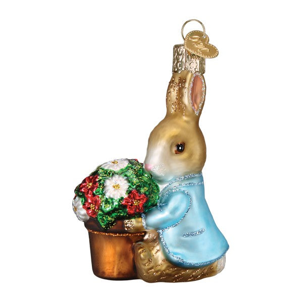 Peter Rabbit With Flower Pot Ornament