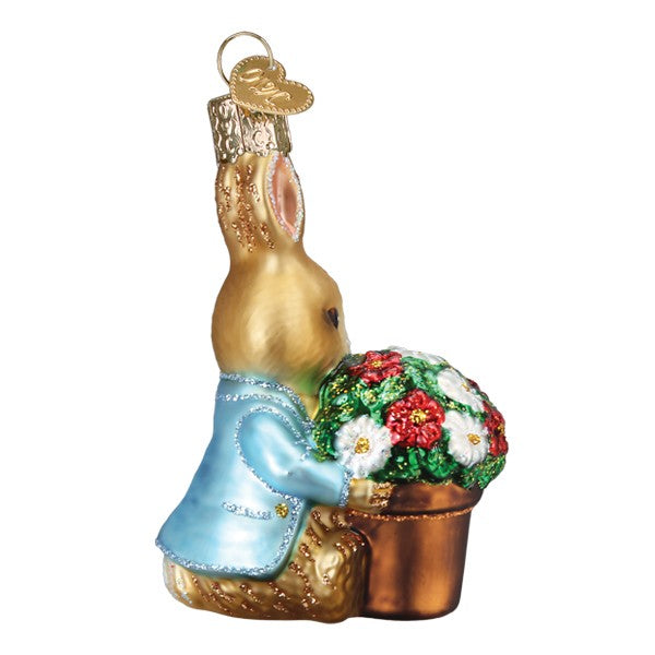 Peter Rabbit With Flower Pot Ornament